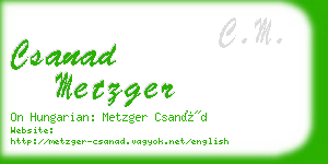 csanad metzger business card
